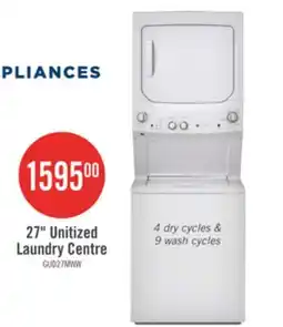 The Brick GE Unitized Spacemaker Washer and Electric Dryer Combination - GUD27ESMMWW offer