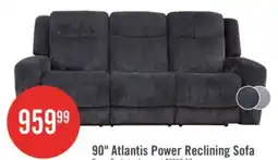 The Brick Atlantis 90 Fabric Zero Gravity Power Reclining Sofa - Dark Grey offer