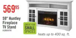 The Brick Huntley 59 Electric Fireplace TV Stand with Storage and Cable Management for TVs up to 65- White offer