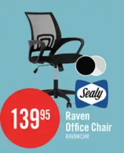 The Brick Sealy Raven 25.2 Adjustable Ergonomic Office Chair with Mesh Padding - Black offer