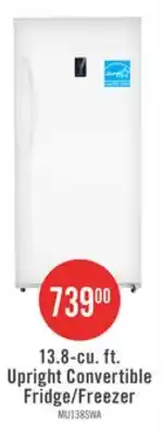 The Brick Midea 13.8 Cu. Ft. Convertible Upright Refrigerator-Freezer - MU138SWAR1RC1 offer