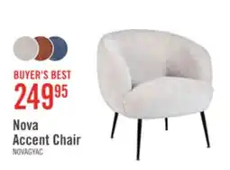 The Brick Nova 28.7 Boucle Fabric Accent Chair – Light Grey offer