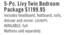 The Brick 5-Pc. Livy Twin Bedroom Package offer