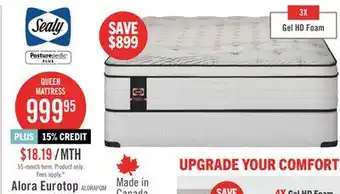 The Brick Sealy Posturepedic Plus Alora Eurotop Plush Queen Mattress offer