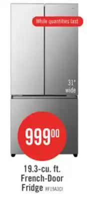 The Brick 19.3-cu. ft. French-Door Fridge offer