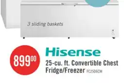 The Brick Hisense 25 Cu. Ft. Garage Ready Convertible Chest Refrigerator-Freezer - White - FC25D6CWD offer