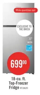 The Brick 18-cu. ft. Top-Freezer Fridge offer
