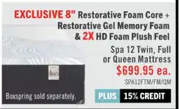 The Brick EXCLUSIVE 8 Restorative Foam Core + Restorative Gel Memory Foam & 2X HD Foam Plush Feel offer