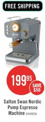 The Brick Salton Swan Nordic Pump Espresso Machine - SK22111GRYN offer