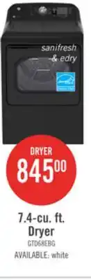 The Brick GE 7.4 Cu. Ft. Electric Dryer with SaniFresh Cycle - Diamond Grey - GTD68EBMRDG offer