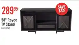 The Brick Royce 58 Modern TV Stand with Storage and Cable Management for TVs up to 65- Distressed Grey offer