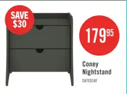 The Brick Coney Mid-Century Modern 20 Nightstand in Charcoal Gray (2-Drawer) offer
