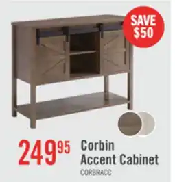 The Brick Corbin 47.25 Accent Cabinet with Sliding Barn Doors - Walnut Oak offer