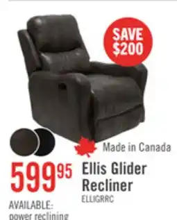 The Brick Ellis 32 Faux Leather Glider Reclining Chair – Grey offer