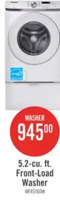 The Brick Samsung 5.2 Cu. Ft. Front-Load Washer - White - Stackable - WF45T6000AW/A5 offer