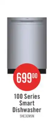The Brick Bosch 100 Series Smart Dishwasher with PrecisionWash and PureDry - SHE3AEM5N offer