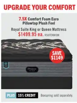 The Brick Beautyrest Black Hotel Royal Suite Euro Pillowtop Plush Twin XL Mattress offer