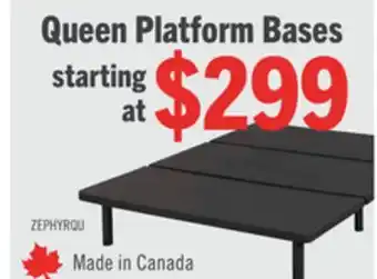 The Brick Zephyr Queen Platform Base offer