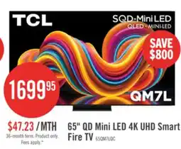 The Brick TCL 65 QM7L QD Mini-LED 4K UHD Smart Google TV (65QM7L) - 2026 Model offer