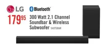 The Brick LG 2.1 CH Bluetooth Dolby Digital Soundbar with Wireless Subwoofer (S40T.DCANLLK) offer