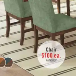 The Brick Rain Dining Chair with Cushion Fabric Seat & Back – Green offer