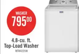 The Brick Maytag 4.8 Cu. Ft. Top Load Washer – White - MTW4205SW offer