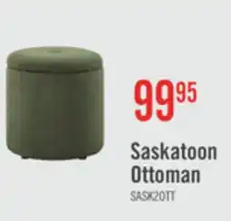 The Brick Saskatoon 17 Round Corduroy Storage Ottoman - Green offer