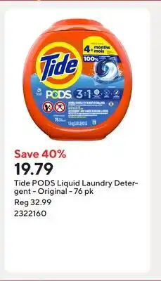 Staples Tide PODS Liquid Laundry Detergent - Original offer