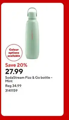 Staples SodaStream Fizz & Go bottle - Mint offer