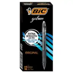 Staples Bic Gelocity Gel Pens, Retractable, black offer