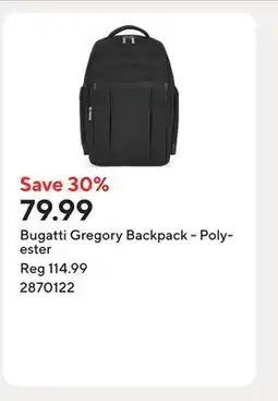 Staples Bugatti Gregory Backpack - Polyester offer
