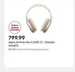 Staples Apple AirPods Max 2 (USB-C) - Starlight offer