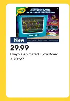 Staples Crayola Animated Glow Board offer