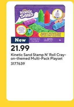 Staples Kinetic Sand Stamp N' Roll Crayon-themed Multi-Pack Playset offer