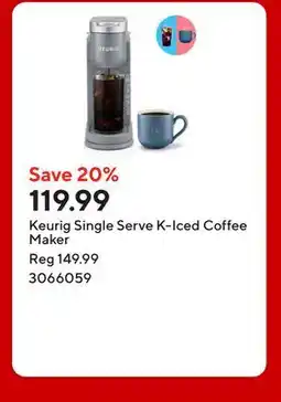 Staples Keurig Single Serve K-Iced Coffee Maker offer