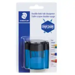 Staples Staedtler Premium-Quality Double-Hole Oval Metal Pencil Sharpener, Assorted Colours offer