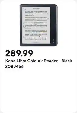 Staples Kobo Libra Colour eReader - Black offer