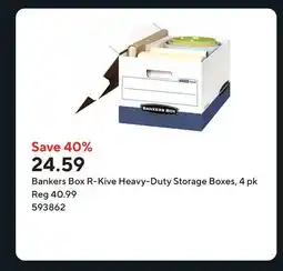 Staples Bankers Box R-Kive Heavy-Duty Storage Boxes offer