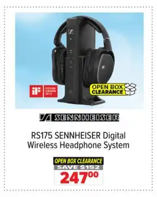 2001 Audio Video RS175 SENNHEISER Digital Wireless Headphone System offer
