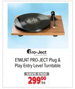 2001 Audio Video E1WLNT PRO-JECT Plug & Play Entry Level Turntable offer