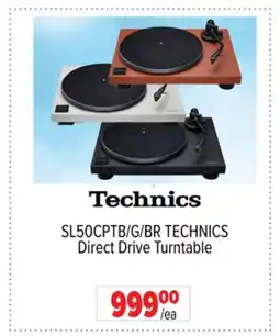 2001 Audio Video SL50CPTB/G/BR TECHNICS Direct Drive Turntable offer