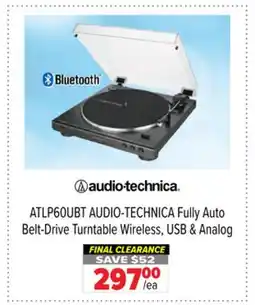 2001 Audio Video ATLP60UBT AUDIO-TECHNICA Fully Auto Belt-Drive Turntable Wireless, USB & Analog offer