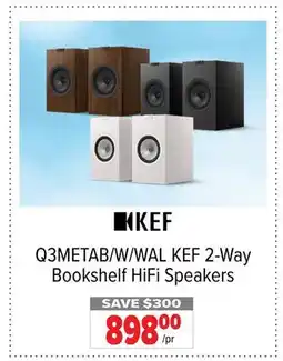 2001 Audio Video Q3METAB/W/WAL KEF 2-Way Bookshelf HiFi Speakers offer