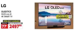 2001 Audio Video OLED77C5 OLED evo AI 4K SMART TV offer