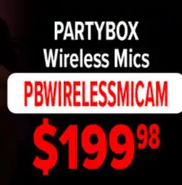 2001 Audio Video PBWIRELESSMICAM PARTYBOX Wireless Mics offer