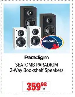 2001 Audio Video SEATOMB PARADIGM 2-Way Bookshelf Speakers offer