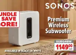 2001 Audio Video SUBG4US1B SONOS Premium Wireless Subwoofer offer