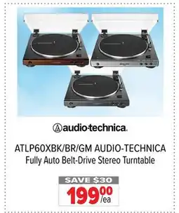2001 Audio Video ATLP60XBK/BR/GM AUDIO-TECHNICA Fully Auto Belt-Drive Stereo Turntable offer