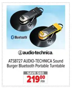 2001 Audio Video ATSB727 AUDIO-TECHNICA Sound Burger Bluetooth Portable Turntable offer