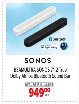 2001 Audio Video BEAMULTRA SONOS 7.1.2 True Dolby Atmos Bluetooth Sound Bar offer